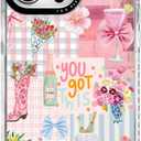 for iPhone 13 Pro Max Case,Tropical Aloha Summer Collage with Flamingo,Military-Grade Drop Protection,Preppy Floral Soft Slim TPU Protective Cover with Camera Protection for Women&Girls (PinkItalianBeach)