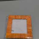 Handicrafts Home 4 by 4 Orange Picture Frame  Handmade Rustic Photo Frame for Shelf Decor, Bone inlay Frames for Desk & Bedroom Decor, Perfect for Home Decor, Wedding, Graduation, Or Milestone Photos