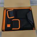 Back Seat Extender for Dogs up to 200lbs, Backseat Extender with Storage Pockets, Collapsible Dog Car Front Seat Extender for Travel (Orange)