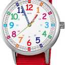 Kids Watch for Girls and Boys,for Children's Toddler Learning Time and Easy to Read Time, Analog Watch for Boys and Girls Ages3~11 (Red)