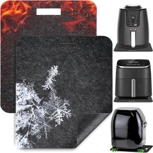 Heat Resistant Mat for Air Fryer with Sliding Function, 2 Pcs 12 * 14 in Heat Resistant Pad Sliding Caddy Countertop Protector Mat for Ninja Air Fryer