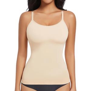 ONEW Compression Tanks For Women Shapewear Camisoles Seamless Tummy Control Slimming Body Shaper, XL
