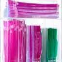 Acrylic Bag Storage Organizer for Kitchen Drawer, Food Storage Bag Organizer Holder Compatible with Ziplock, Glad, Hefty, Gallon, Quart, Sandwich & Snack Variety Size Bag (Clear)