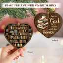 Book Lovers Christmas Ornament 2025  Just a Girl Who Loves Books, Book Club, Library Christmas Ornament 2025  Unique Gifts for Readers, Book Lovers, Ceramic Christmas Tree Decorations