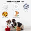 Nocciola Squeaky Hide and Seek Dog Snuffle Food Toys, Interactive Plush Stuffed Pet Supplies for Puppy Small Medium Breeds, Cute Burrow Cognitive Digging Treat Hiding Enrichment Puzzle Toy, 2 Packs