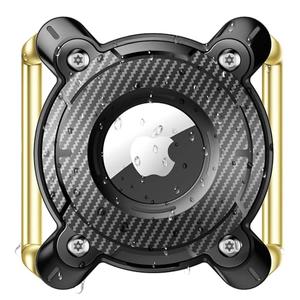 DEERLET Airtag Dog Collar Holder, IPX8 Waterproof, Removable Metal Buckle Strap - Ultralight Hard TPU, Compatible With Apple AirTag, Black 1 Pack