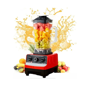 Silver Crest 4500W Heavy Duty Blender 2L Large Capacity Commercial With Mixer Grinder Heavy Duty Copper Motor Machine Portable Ice Smoothie Blenders, Red & Black