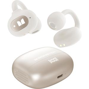 Monster Open Ear AC339 Earbuds, Bluetooth 6.0 Earphones Stereo Sound, Open Ear Clip Wireless Earbuds 40 Hours Playback, with Smart Digital Display Design, Touch Control, IPX6 Waterproof, Beige