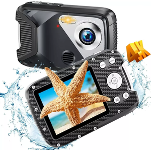 Digital Camera, UHD 4K 48MP Autofocus Waterproof Camera with 16X Zoom Selfie