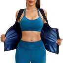 Junlan Sauna Suit for Women Waist Trainer Vest for Women Sweat Tank Top Shaper for Women with Zipper XL