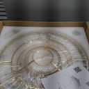 48 Inch Crystal Ceiling Fan with Light and Remote Modern Dimmable Fandelier Invisible Retractable Chandelier Fan Gold for Bedroom Living Room