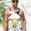 RAISEVERN Mens Tank Tops Summer Sleeveless Tee Cool Workout T-Shirts Beach Novelty Undershirts (XX-Large, A Flag 01)