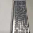 Wireless Keyboard and Mouse Ultra Slim Combo, TopMate 2.4G Silent Compact USB 2400DPI Mouse and Scissor Switch Keyboard Set with Cover, Batteries Included, for PC/Laptop/Windows/Mac - Gray Black