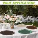 Zhehao 120 Pcs Disposable Paper Dessert Plates and Napkins Set, 7 Inch Party Cake Appetizer Plate with Napkin for Birthday Baby Shower Wedding Easter(Brown, Sage Green)