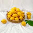 12 Pcs Artificial Lemons, Realistic Fake Yellow Lemons for Home Kitchen Decor, Fruit Bowl Filler, Countertop Centerpiece, Table Vase Display, Lemonade Party, Farmhouse and Seasonal Decoration