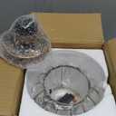 YYJLX Semi Flush Mount Ceiling Light Fixture E26 Mini Crystal Chandelier Oil Rubbed Bronze Small Ceiling Lamp for Entryway Bedroom Bathroom Hallway Closet Foyer Light