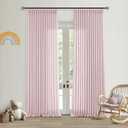 Baby Pink Linen Pinch Pleated Curtains 96 Inch Length 2 Panels for Girls Bedroom Nursery Soft Thick Linen Window Curtains 96 Inches Long Semi Sheer Light Filtering for Living Room Blush Dusty Pink