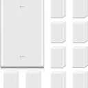 BESTTEN 50 Pack 1-Gang Blank Wall Plate, UL Listed, No Device Outlet Cover, H4.53 x W2.76, Unbreakable Polycarbonate Thermoplastic Wallplate, White
