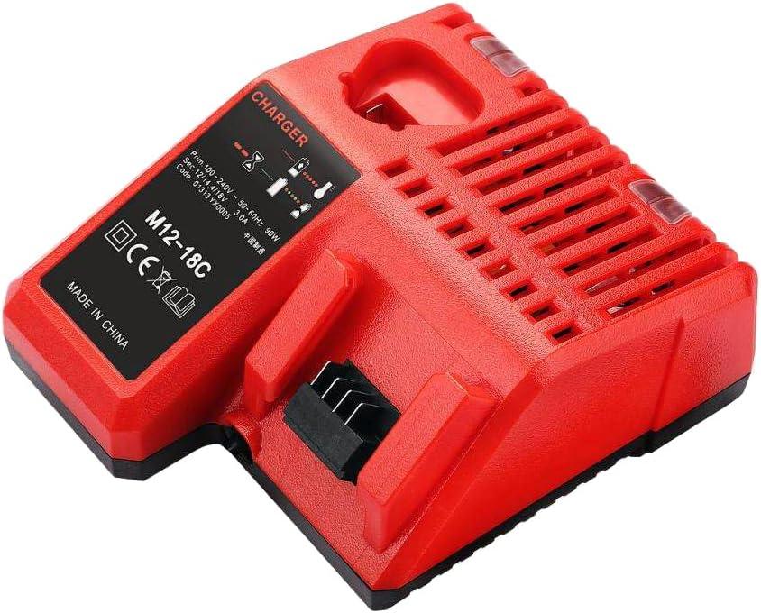 M12 M18 Battery Charger Replacement for Milwaukee 48-59-1812 48-59-1807 48-59-1806 48-59-1840 2710-20 for Milwaukee Tools