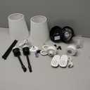 Depuley Battery Operated Wall Sconce: Set of 2 Wireless Wall Lights with Remote for Bedroom  Black Rechargeable 15 Colors RGB Halloween Wall Lamp for Living Room Hallway