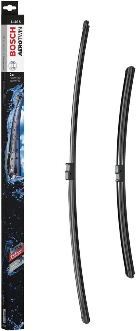 BOSCH 3397014117 AeroTwin OE Replacement Wiper Blades Driver & Passenger Side - Set of 2 (30" & 21") Side Lock 22mm
