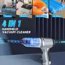 Ankuwa 18000Pa Car Vacuum Portable Cordless, 5000mAh High Power Cordless Vacuum Cleaner, 120W Portable Vacuum for Car, Office, Pet and Home Cleaning