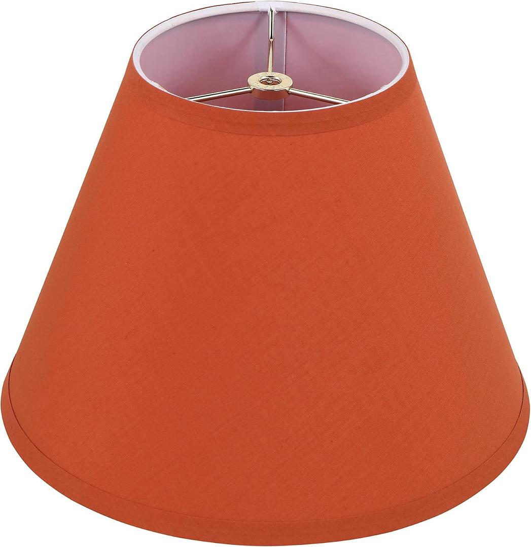 Aspen Creative 32070 Transitional Empire Shape Spider Construction Lamp Shade in Salamander, 6" Top x 12" Bottom x 9" Slant Height