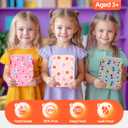 2 x QCQHDU Bento lunch Box for Kids-4 Compartment1300ml Heated Lunch Containers for AdultsSchool,Work,Picnics with Sauce Vontainers,Microwave & Dishwasher & Freezer Safe,BPA-Free(Castle) (Strawberry)