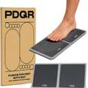 Premium Pumice Mat for Feet with 100 & 180 Grit Stones, Callus Remover and Exfoliator for Smooth Heels and Toes, Gentle Durable Foot Care Tool for At-Home Pedicure and Spa Softness (Grey)