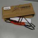 Support Feet for Pet Gate (Updated Version), Pet Gate Metal Support Feet Set of 2 for Extra Wide Foldable Dog Gate, Easy to Install, A Pair of Safety Fence Feet for Wooden Dog Gate, Brown