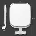 TAILI Shower Mirror Fogless for Shaving, Anti Fog Shaving Mirror with Razor Holder NO-Drilling,Removable,Shatterproof & Waterproof,Wall Mounted Bathroom Accessories with Powerful Suction(White)