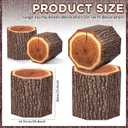 6 Pcs Western Cowboy Party Decorations Wood Grain Tree Stump Shaped Boxes Fake Tree Stump Large Boxes Cow girls Party Centerpieces for Fall Halloween Christmas Wedding Photo Booth Props Decorations