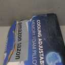 Cooling Side Sleeper Pillow for Neck and Shoulder Pain, Luxury Shredded Memory Foam Curved Bed Pillows for Sleeping Set of 2- Adjustable Queen Size- Washable Cover Crescent White