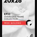 Americanflat 20x28 Picture Frame with Polished Plexiglass - Black Picture Frame - Wide Photo Frames Made of Engineered Wood for Vertical or Horizontal Wall Display - Epic Collection - Black