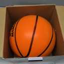 Silent Basketball Size 7-Size 5-Size 3, New Upgraded Weight Grooved Airless Indoor Basketball, Non-derforming Package, Real Feel & Bounce Like Official Ball, Quiet Dribbling Indoor Training (Orange)