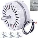 F0510B2497 White Attic Fan Replacement Motor Kit Includes F0510B2944 Power Attic Vent Fan Unit, Bridges, and Nylon Locking Nuts Compatible with Lomanco 2000 Series