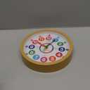 Wall Clock for Kids Learning - Teaching Time Wall Clocks Battery Operated Silent Non Ticking - Analog Colorful Clock Decorative for Kids Room Classroom School(8 Inch)