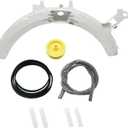 WE49X21874 Dryer Bearing Kit with WE12X83 Dryer Idler Pulley Fits for GE Dryer Series DCVH, DBVH, DHVH, WE09X20441 Front Drum Felt with WE14M124 Drum Bearing and WE12M29 Drive Belt