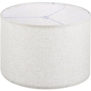 PATIKIL Drum Lamp Shades, 13"x13"x9" Linen Round Lamp Shade for Table Lamps Easy Assembly Lampshade for Table Lamps Floor Lamps Bedside, Beige