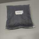 ZLINA Set of 2 Black Faux Fur Decorative Throw Pillow Covers Fluffy Striped Pillowcase Cushion Covers 18 x 18 Inch Decor Sofa Couch Bedroom