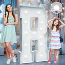 4FT Marquee Light Up Letters  Cool White Light Up Letters R with Fixed Water Bag, Party Decoration Large Marquee Light Up Letters can Be Used for Wedding Decoration, Birthday Party Decoration