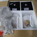 DSMJFU Hardwired Black and Gold Wall Sconces Set of Two, Sconce Wall Lighting Set of 2,Modern Glass Bathroom Wall Light, Wall Mounted Light for Bedroom Living Room Hallway