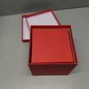 Cholemy 5 Pcs Square Nesting Boxes Decorative Gift Boxes with Lid and Ribbon Assorted Sizes Wrap for St. Patrick's Day, Carnival, Anniversary, Birthday, Bridal Shower Party Gifts(Bright Red)