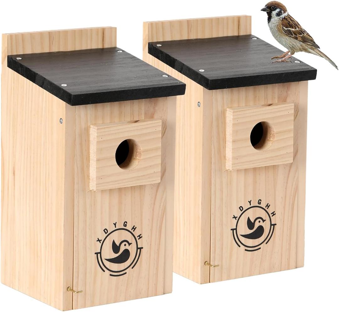 2 Pack Bird Houses For Outside, Bird House Kit, Hummingbird House,Blue Bird House Outdoor Wren Swallow Finch