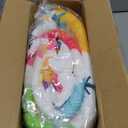 Baby Play Mat - Thicken 50x50 Inch Soft Foam Crawling Mat for Playpen & Floor, Non-Slip Waterproof Playmats for Infants & Toddlers, Portable Foldable & Machine Washable, Dinosaur & Letters