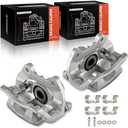 A-Premium Disc Brake Caliper Assembly with Bracket Compatible with Select GMC, Buick, Saturn, Chevy and Cadillac Models - Acadia (Limited), Enclave, Outlook, Traverse, XTS - Rear Driver and Passenger