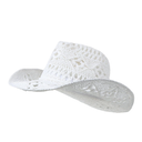 EOZY Men & Women's Summer Cowboy Cowgirl Straw Hat Hollow Out Woven Roll Up Wide Brim Hat