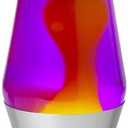 Lava Lite 21250400US2125 Lava the Original Silver Base Lamp with Yellow Wax in Purple Liquid, 14.5", Yellow/Purple