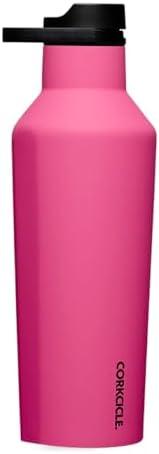 Corkcicle Sport Canteen Insulated Tumbler, Dragonfruit, 32 oz – Reusable Water Bottle Keeps Beverages Cold for 25 Hours & Hot 12 Hours – Cupholder Friendly Tumbler with Screw-On Cap