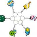 Pickleball Valentines Cards for Classroom Exchange Prizes 24 pcs Sports Valentines Keychains Gifts for School Pickleball